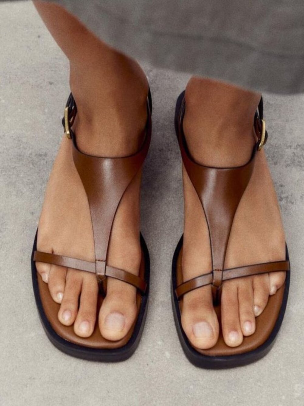 Zara T-Strap Thong Sandal, Size 9.5